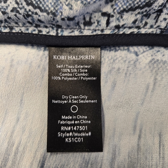 Kobi Halperin Adi Printed Silk Coat Size L - Picture 6 of 7